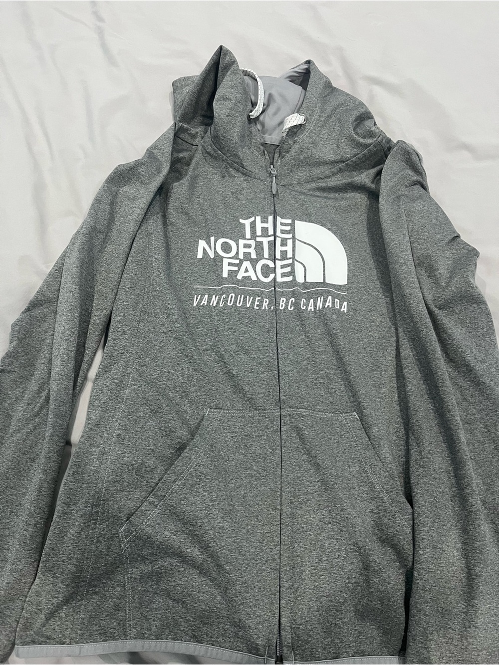The North Face Grey Hooded Full-Zip Jacket